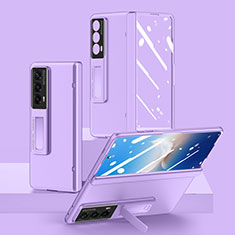 Funda Dura Plastico Rigida Carcasa Mate Frontal y Trasera 360 Grados GK1 para Huawei Honor Magic Vs2 5G Morado