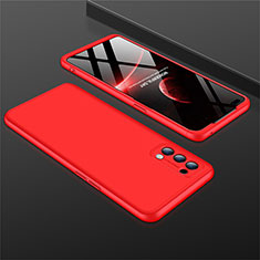 Funda Dura Plastico Rigida Carcasa Mate Frontal y Trasera 360 Grados M01 para Oppo Reno4 4G Rojo