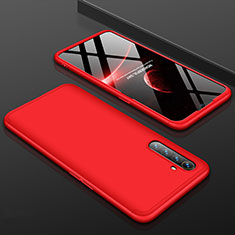 Funda Dura Plastico Rigida Carcasa Mate Frontal y Trasera 360 Grados M01 para Realme XT Rojo