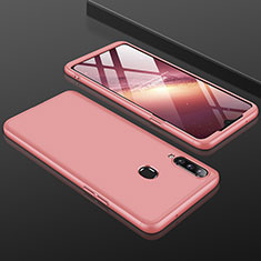 Funda Dura Plastico Rigida Carcasa Mate Frontal y Trasera 360 Grados M01 para Samsung Galaxy A20s Oro Rosa