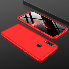 Funda Dura Plastico Rigida Carcasa Mate Frontal y Trasera 360 Grados M01 para Samsung Galaxy A20s Rojo