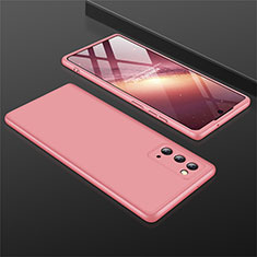 Funda Dura Plastico Rigida Carcasa Mate Frontal y Trasera 360 Grados M01 para Samsung Galaxy Note 20 5G Oro Rosa