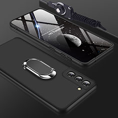 Funda Dura Plastico Rigida Carcasa Mate Frontal y Trasera 360 Grados M01 para Samsung Galaxy S23 Plus 5G Negro