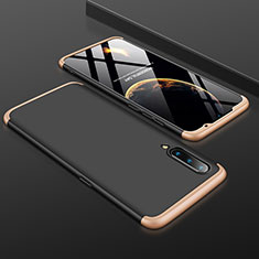 Funda Dura Plastico Rigida Carcasa Mate Frontal y Trasera 360 Grados M01 para Xiaomi Mi 9 Pro 5G Oro y Negro