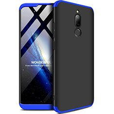 Funda Dura Plastico Rigida Carcasa Mate Frontal y Trasera 360 Grados M01 para Xiaomi Redmi 8 Azul y Negro