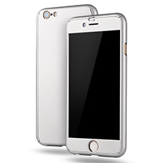 Funda Dura Plastico Rigida Carcasa Mate Frontal y Trasera 360 Grados M02 para Apple iPhone 6 Plus Blanco