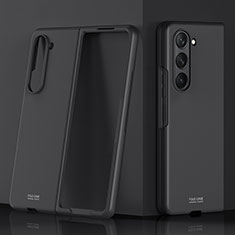 Funda Dura Plastico Rigida Carcasa Mate Frontal y Trasera 360 Grados MK1 para Samsung Galaxy Z Fold5 5G Negro