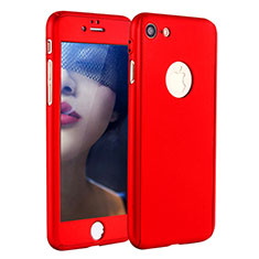 Funda Dura Plastico Rigida Carcasa Mate Frontal y Trasera 360 Grados P01 para Apple iPhone SE (2020) Rojo