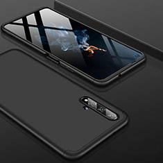 Funda Dura Plastico Rigida Carcasa Mate Frontal y Trasera 360 Grados P01 para Huawei Honor 20 Negro