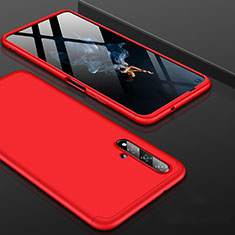 Funda Dura Plastico Rigida Carcasa Mate Frontal y Trasera 360 Grados P01 para Huawei Honor 20S Rojo