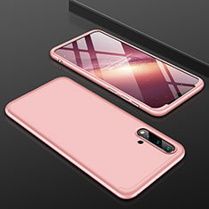 Funda Dura Plastico Rigida Carcasa Mate Frontal y Trasera 360 Grados P01 para Huawei Nova 5 Pro Oro Rosa