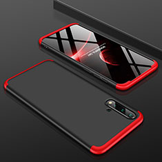 Funda Dura Plastico Rigida Carcasa Mate Frontal y Trasera 360 Grados P01 para Huawei Nova 5 Pro Rojo y Negro