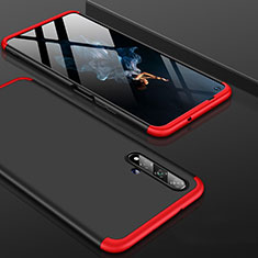 Funda Dura Plastico Rigida Carcasa Mate Frontal y Trasera 360 Grados P01 para Huawei Nova 5T Rojo y Negro