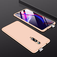 Funda Dura Plastico Rigida Carcasa Mate Frontal y Trasera 360 Grados P01 para Xiaomi Mi 9T Oro