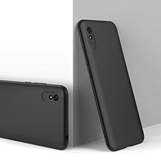 Funda Dura Plastico Rigida Carcasa Mate Frontal y Trasera 360 Grados P01 para Xiaomi Redmi 9i Negro