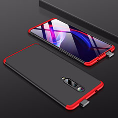 Funda Dura Plastico Rigida Carcasa Mate Frontal y Trasera 360 Grados P01 para Xiaomi Redmi K20 Pro Rojo y Negro