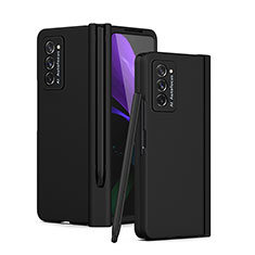 Funda Dura Plastico Rigida Carcasa Mate Frontal y Trasera 360 Grados P02 para Samsung Galaxy Z Fold2 5G Negro