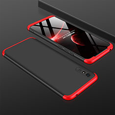 Funda Dura Plastico Rigida Carcasa Mate Frontal y Trasera 360 Grados P03 para Xiaomi Redmi 9A Rojo y Negro