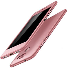 Funda Dura Plastico Rigida Carcasa Mate Frontal y Trasera 360 Grados para Huawei Honor 7 Oro Rosa