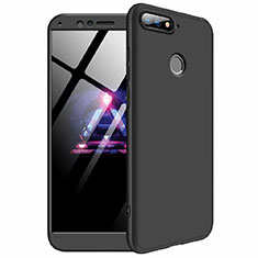 Funda Dura Plastico Rigida Carcasa Mate Frontal y Trasera 360 Grados para Huawei Honor 7A Negro