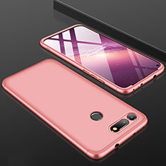 Funda Dura Plastico Rigida Carcasa Mate Frontal y Trasera 360 Grados para Huawei Honor V20 Oro Rosa