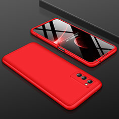 Funda Dura Plastico Rigida Carcasa Mate Frontal y Trasera 360 Grados para Huawei Honor V30 5G Rojo