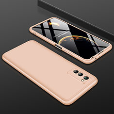 Funda Dura Plastico Rigida Carcasa Mate Frontal y Trasera 360 Grados para Huawei Honor V30 Pro 5G Oro