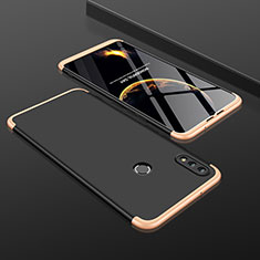 Funda Dura Plastico Rigida Carcasa Mate Frontal y Trasera 360 Grados para Huawei Honor View 10 Lite Oro y Negro