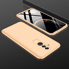 Funda Dura Plastico Rigida Carcasa Mate Frontal y Trasera 360 Grados para Huawei Mate 20 Lite Oro