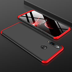 Funda Dura Plastico Rigida Carcasa Mate Frontal y Trasera 360 Grados para Huawei P30 Lite Rojo y Negro