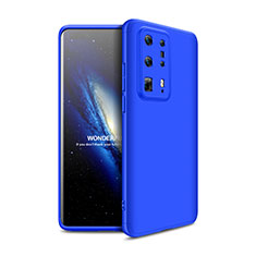 Funda Dura Plastico Rigida Carcasa Mate Frontal y Trasera 360 Grados para Huawei P40 Pro+ Plus Azul