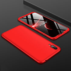 Funda Dura Plastico Rigida Carcasa Mate Frontal y Trasera 360 Grados para Huawei Y7 Prime (2019) Rojo