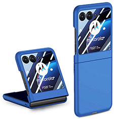 Funda Dura Plastico Rigida Carcasa Mate Frontal y Trasera 360 Grados para Motorola Moto Razr 40 Ultra 5G Azul