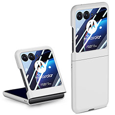 Funda Dura Plastico Rigida Carcasa Mate Frontal y Trasera 360 Grados para Motorola Moto Razr 40 Ultra 5G Blanco