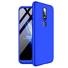 Funda Dura Plastico Rigida Carcasa Mate Frontal y Trasera 360 Grados para Nokia 6.1 Plus Azul