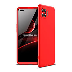 Funda Dura Plastico Rigida Carcasa Mate Frontal y Trasera 360 Grados para Oppo A93 Rojo