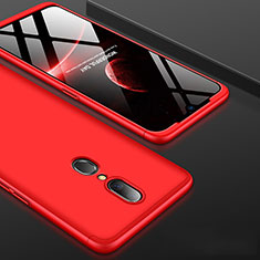 Funda Dura Plastico Rigida Carcasa Mate Frontal y Trasera 360 Grados para Oppo A9X Rojo