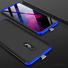 Funda Dura Plastico Rigida Carcasa Mate Frontal y Trasera 360 Grados para Oppo Realme X Azul y Negro