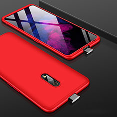 Funda Dura Plastico Rigida Carcasa Mate Frontal y Trasera 360 Grados para Oppo Realme X Rojo