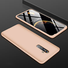 Funda Dura Plastico Rigida Carcasa Mate Frontal y Trasera 360 Grados para Oppo Reno Ace Oro