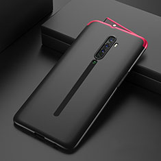 Funda Dura Plastico Rigida Carcasa Mate Frontal y Trasera 360 Grados para Oppo Reno2 Rojo y Negro