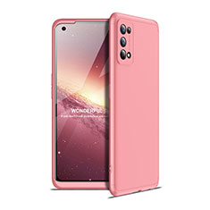 Funda Dura Plastico Rigida Carcasa Mate Frontal y Trasera 360 Grados para Realme 7 Pro Oro Rosa