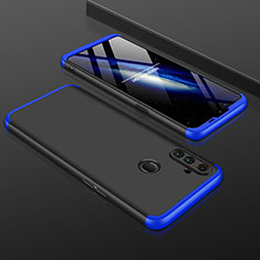 Funda Dura Plastico Rigida Carcasa Mate Frontal y Trasera 360 Grados para Realme C3 Azul y Negro