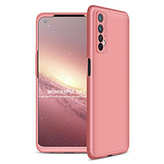 Funda Dura Plastico Rigida Carcasa Mate Frontal y Trasera 360 Grados para Realme Narzo 30 4G Oro Rosa