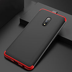 Funda Dura Plastico Rigida Carcasa Mate Frontal y Trasera 360 Grados para Realme X Rojo y Negro