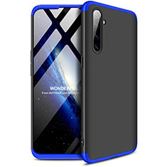 Funda Dura Plastico Rigida Carcasa Mate Frontal y Trasera 360 Grados para Realme XT Azul y Negro