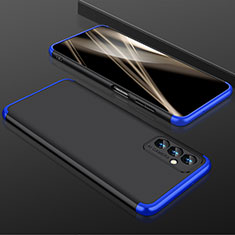 Funda Dura Plastico Rigida Carcasa Mate Frontal y Trasera 360 Grados para Samsung Galaxy A24 4G Azul y Negro