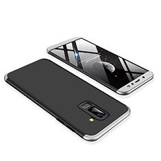 Funda Dura Plastico Rigida Carcasa Mate Frontal y Trasera 360 Grados para Samsung Galaxy A9 Star Lite Plata