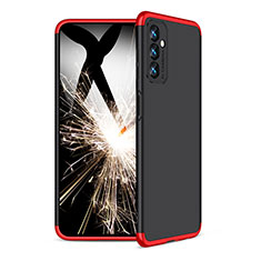 Funda Dura Plastico Rigida Carcasa Mate Frontal y Trasera 360 Grados para Samsung Galaxy F13 4G Rojo y Negro