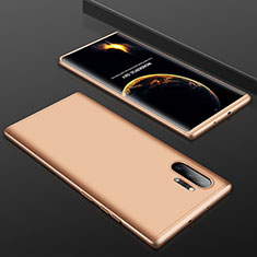 Funda Dura Plastico Rigida Carcasa Mate Frontal y Trasera 360 Grados para Samsung Galaxy Note 10 Plus Oro